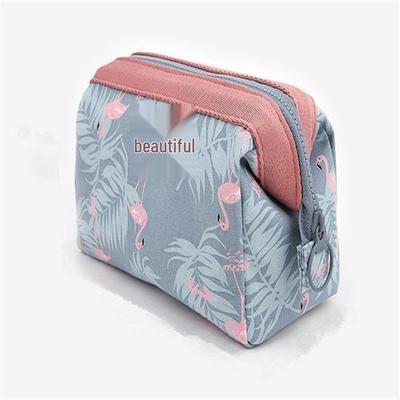Large-Capacity Women's Travel Makeup Bag with Steel Frame