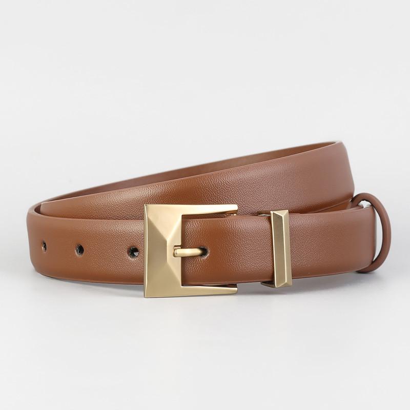 

Leather Belt For Women With Classic Pin Buckle For Casual And Office Wear