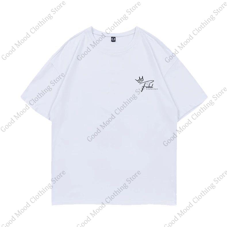 Faye Gleicher Buchstaben-Print T-Shirt Modetrend Thailändischer Star T-Shirt Unisex Damen Lässig Sommer Hohe Qualität Baumwolle Kurzarm T-Shirts