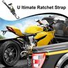 Retractable Tie Down Straps Bed Mounted Ratchet Straps With Plate Heavy Duty Automotive Webbing Supplies For Motorcycles Cargo