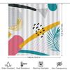 Modern Retro Style Bath Shower Curtain With Geometric Patterns Perfect For Bathroom Decor