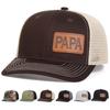 Net Baseball Label Leather Papa Brown Neutral Gender Women  Men For Caps Spring Summer Outdoor Sunscreen Hat Adjustable Casual Trucker Hats