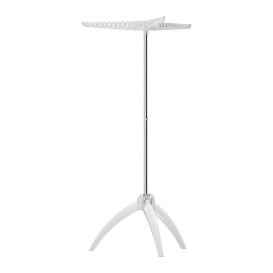 Folding Clothes Rack with 3 Hanging Rods High Stability Strong Load-bearing Simple Installation Collapsible Pants Coats Hanger
