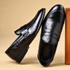 Social Shoe for Men Round Toe Brown Dress Shoes Man Black Legitimate Leather Cheap Clearance Liquidation Elegant and Classic 39