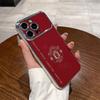Manchester United Football Phone Case, Man Utd Logo Print, Carbon Fiber Texture Shockproof Protective Phone Cover