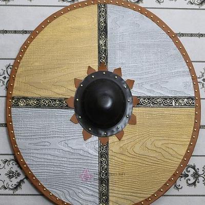 Viking Defense Escudo Vikingo listo para la batalla 60.96 cm Tallado a mano
