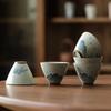 Hand Painted Ge Kiln Teacup Ice Crack Household Kung Fu Tea Set Personal Tea Cup Master Cup Single Cup Tea Hat Cup