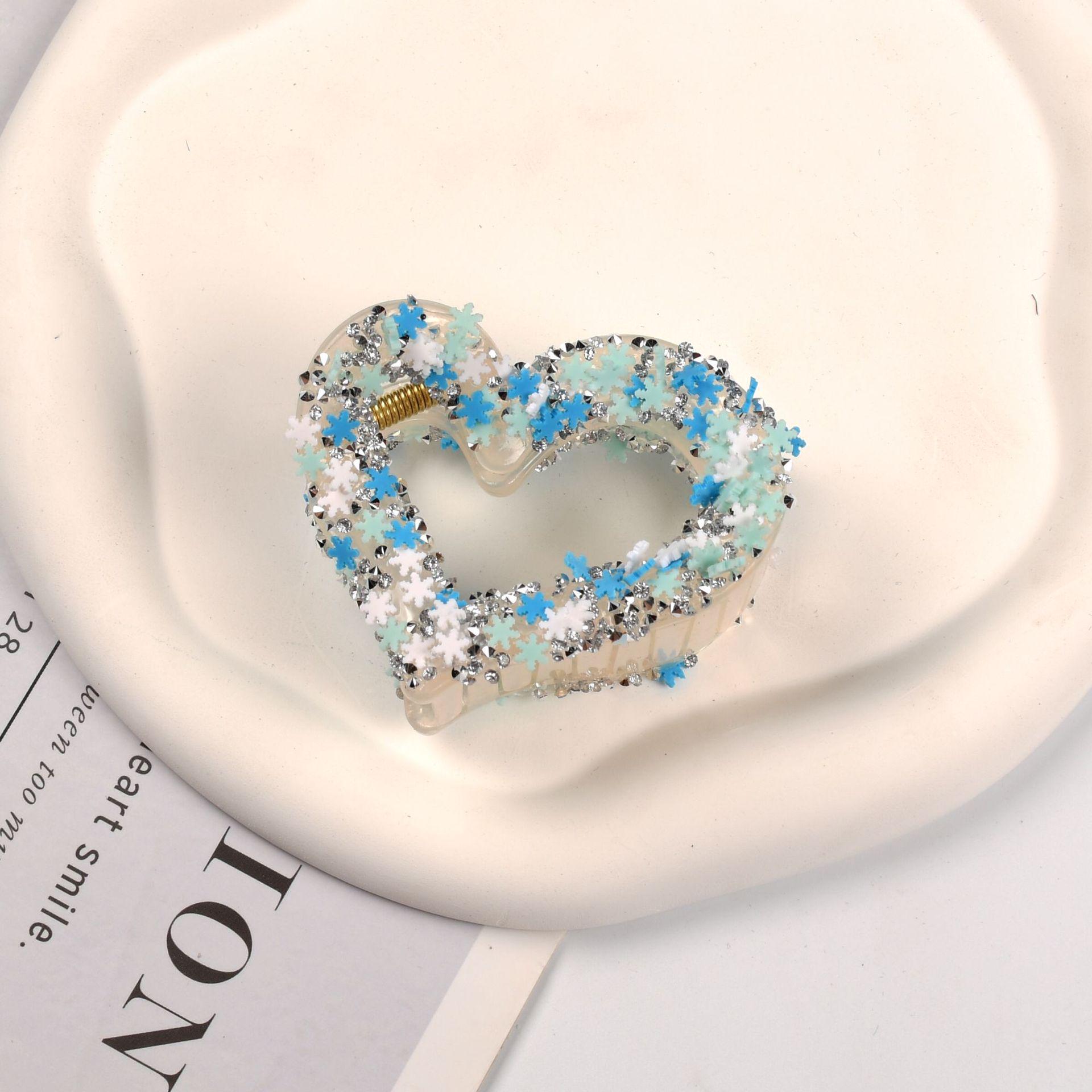 

Valentine s Sweet Heart Water Jelly Hair Clip - Fashionable Love Heart Ponytail Claw Clip