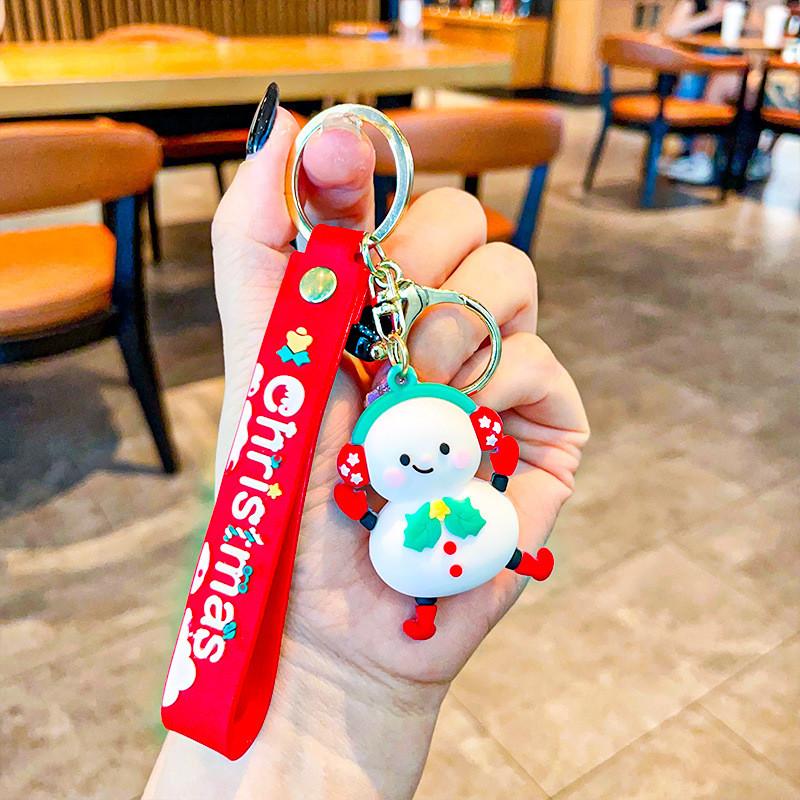 Adorable Christmas Santa Keychain Cute Acrylic Keyring Perfect For Holiday Gifts