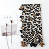 Spring and Summer Cotton Linen Feeling Leopard Printed Scarf With Tassel Headscarf Dubai Turkey Palestinian Hijab Scarves