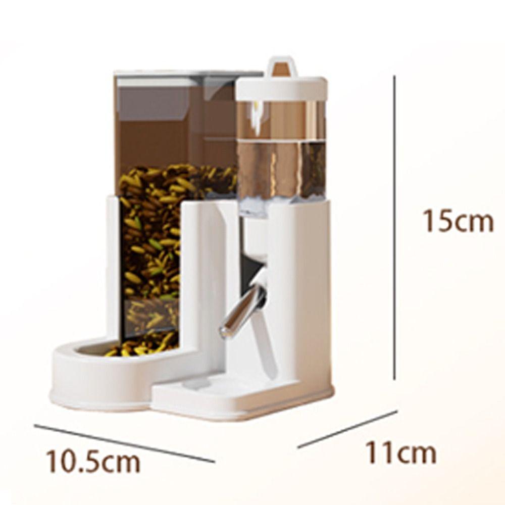 2-in-1 Hamster Automatic Water Feeder No-Drip Detachable Pet Feeding Bowl Large Capacity 80ml Pet Food Storage Container