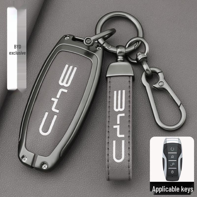 BYD Key Case for Models: Qin, Han Plus DMI, Song Pro, Tang, Yuan, Destroyer 05, Seagull, Dolphin, and Lion – Shell Buckle Design