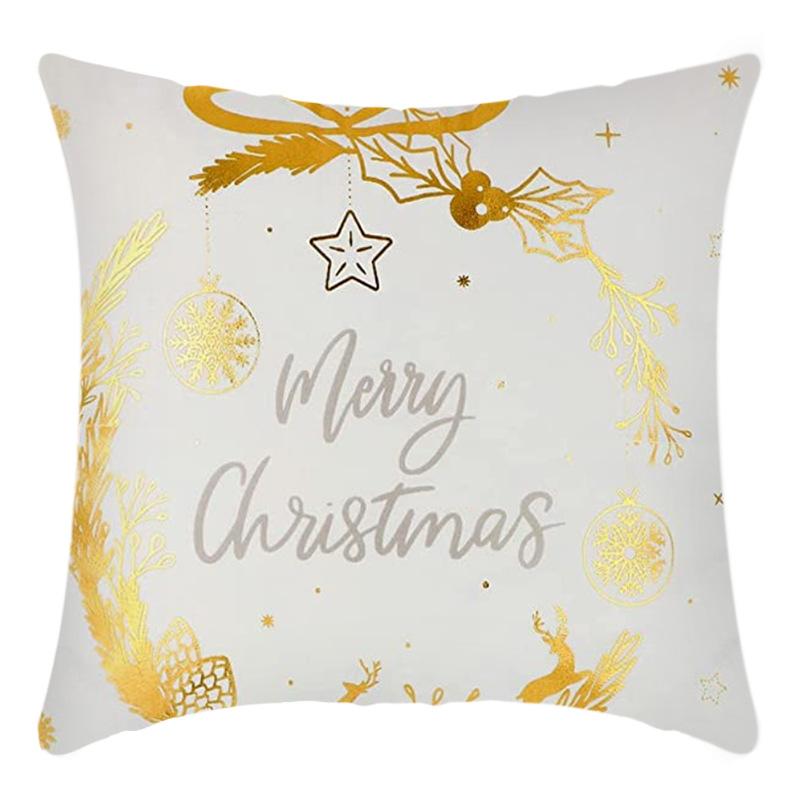 New Christmas Throw Pillow, Polyester Linen, Festive Dress Cushion, Bedroom Living Room Square Pillow, Cushion Pillow Case