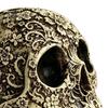 Collectible Art for Secret Rooms Creative Skull Flowers Sculpture, Human Head Skeleton Statue, Halloween Ornaments Home Decor Decor, Prop Indoor