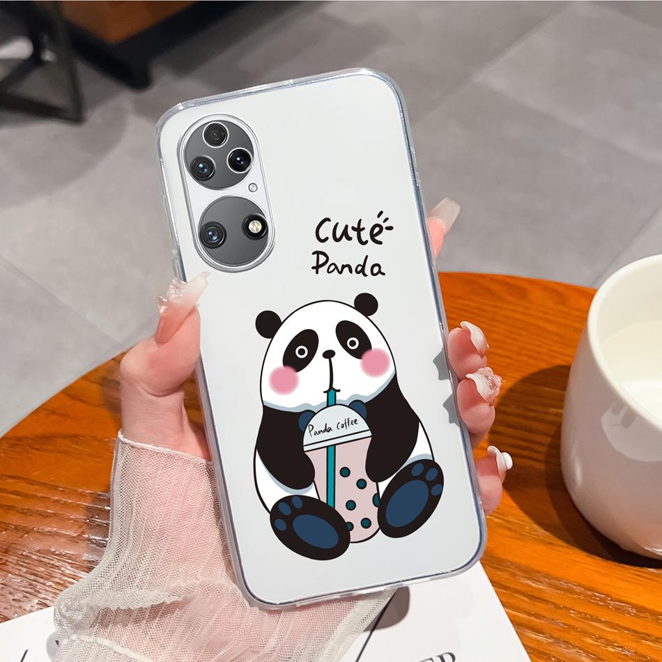For Huawei P50 Pro P50E Phone Case Dreamy Colorful Pattern Phone Shell For Huawei P 50 Soft TPU Clear Silicone Lightweight Cover