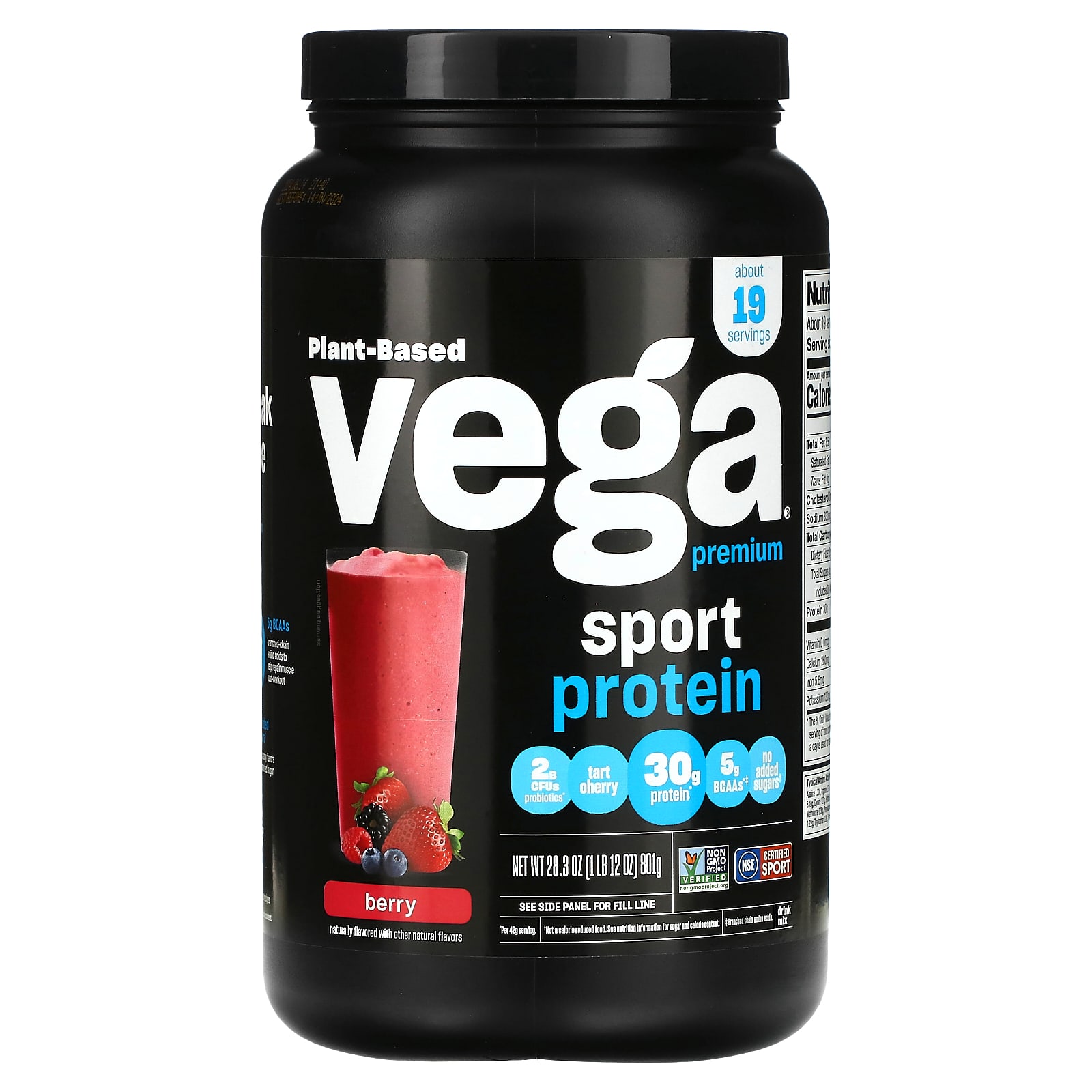 

Vega, Sport Performance, Protein Powder, Berry, 801g (28.3oz)
