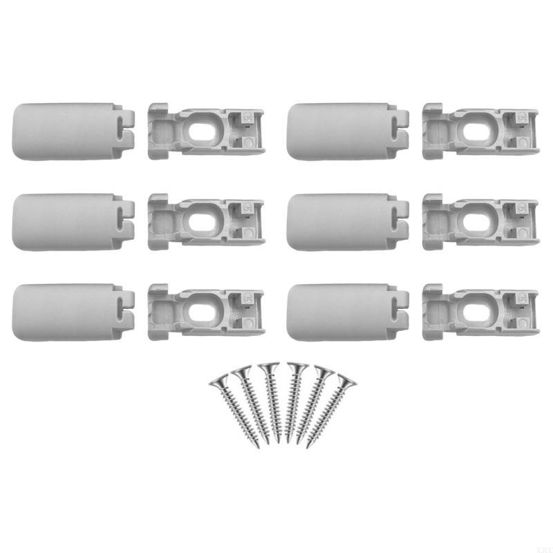 Förpackning med 6 plisségardin delar Klämfästen och Spännskor för Fast Gardin X3UC