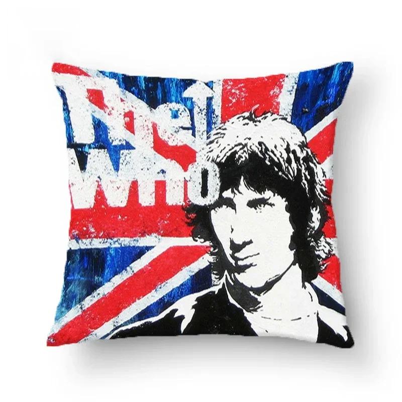 The Who Pillowcase Sofa Cushions Pillows Covers Home Decorative Cushion Cover 45*45 Double Sided Printing Square Pillow Cases