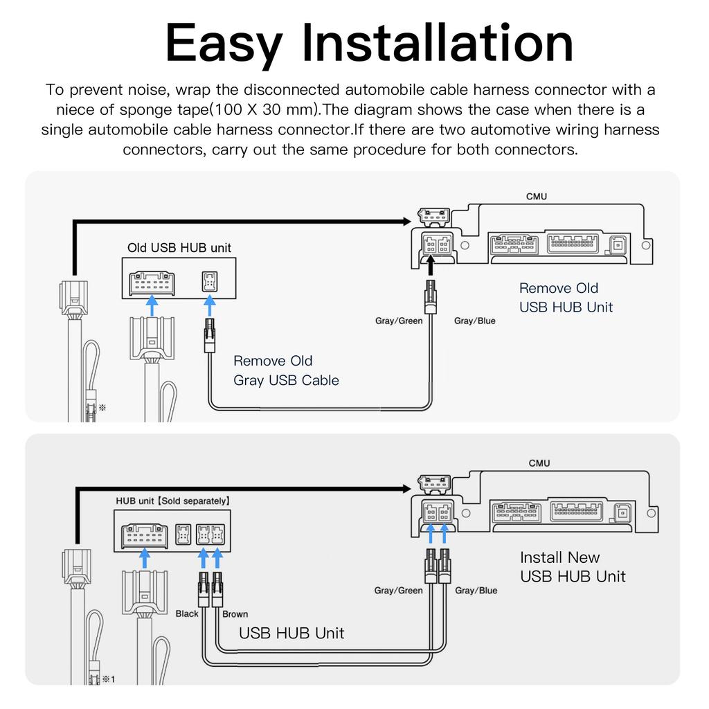 Wireless type-c CarPlay Android Auto Adapter UBS Hub OEM for Retrofit Mazda 2 3 6 CX3 CX5 CX8 CX9 MX5 Demio Miata TK78669U0C Kit