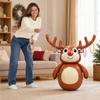 Inflatable Christmas Deer with Thickened Tumbler Base for Holiday Party and Family Interactive Play