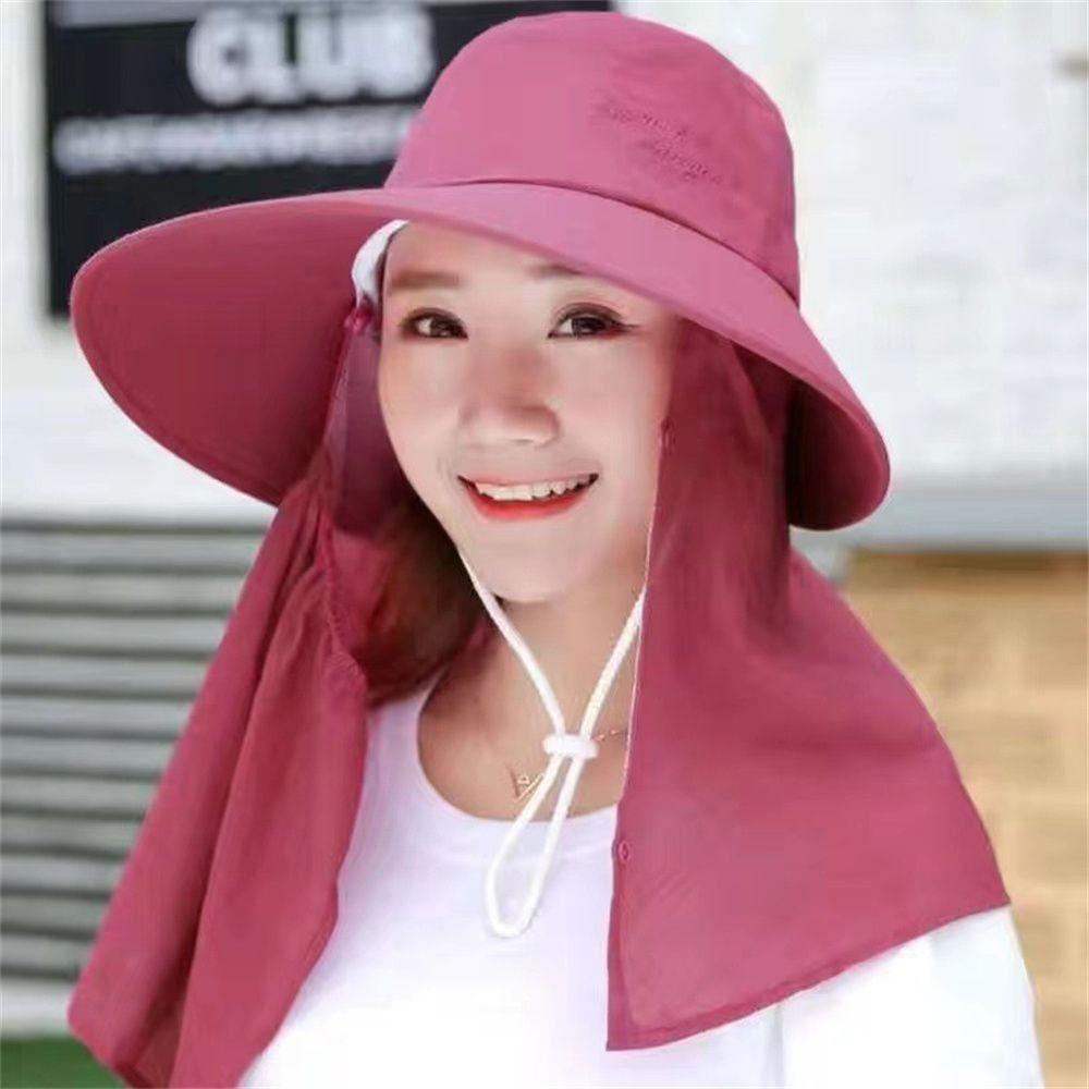 Detachable Neck Sun Visor Hat UV Protection Face Mask New Sunscreen Hat  Women