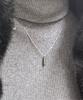 Glory_Arden Surgical Steel Hexagonal Onyx Necklace / Ghmn-495