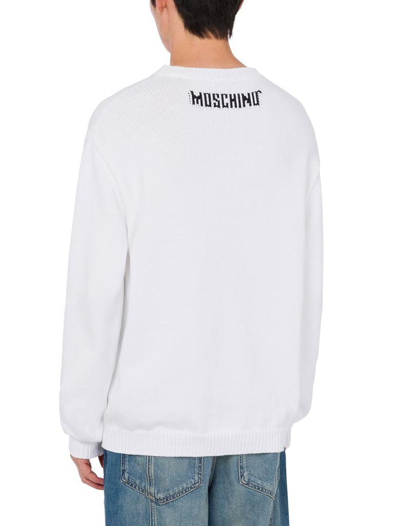 MOSCHINO Heart Graphic Cotton Blend Sweater