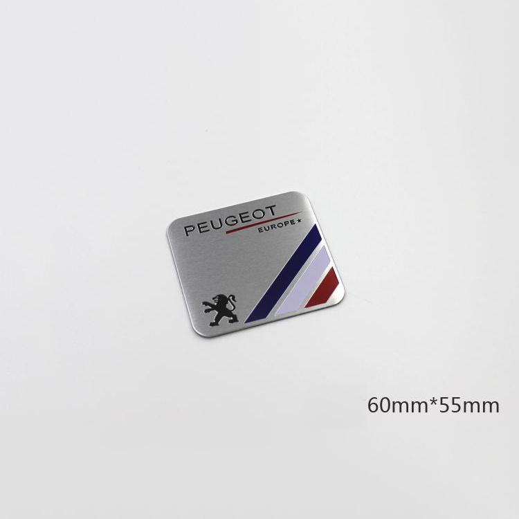 Car Styling Sticker 3D Aluminum Tail Emblem Badge Body Decal For Peugeot 206 307 308 207 3008 208 407 508 2008 5008 301 406 408