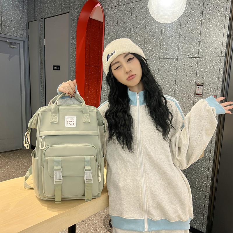 Zaino Accademico Girly Coreano-Giapponese per Donna - Versatile, Grande Capacità, Portatile & Impermeabile