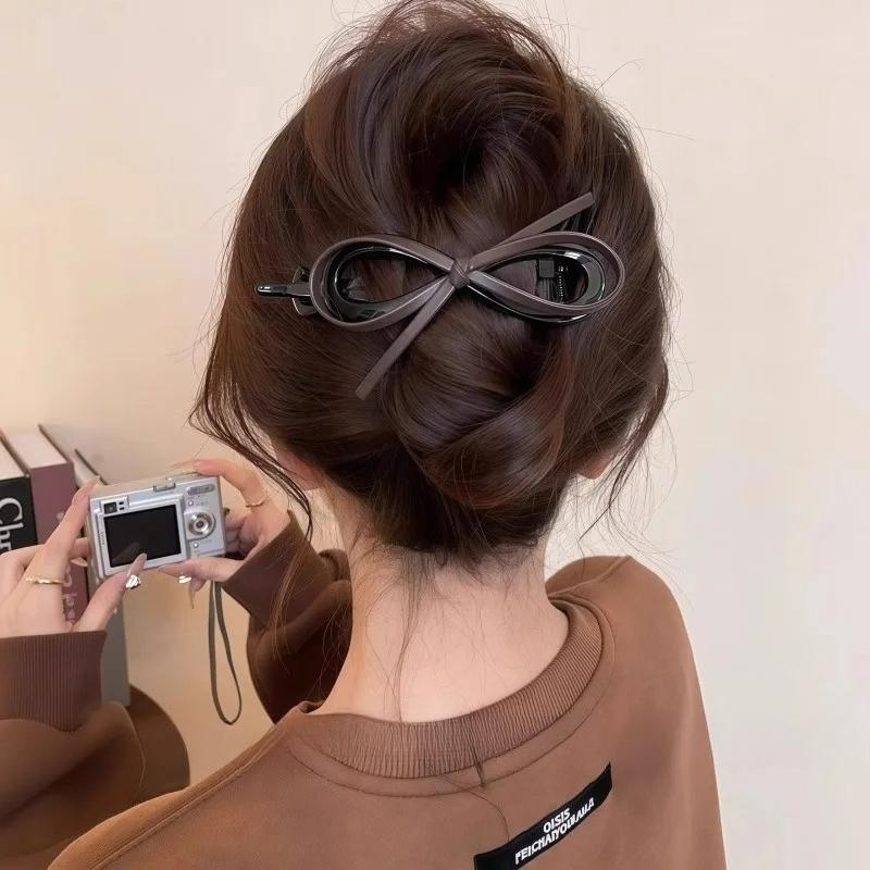 Elegant Leather Bow Twist Hairpin For Women Girls Sweet Hair Ornament Barrette Hair Clip Hairgrip Fashion Hair Accessories