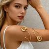 Arm Bracelet Punk Style Starfish Conch Flower Decor Opening Adjustable Arm Bangle Jewelry Accessories