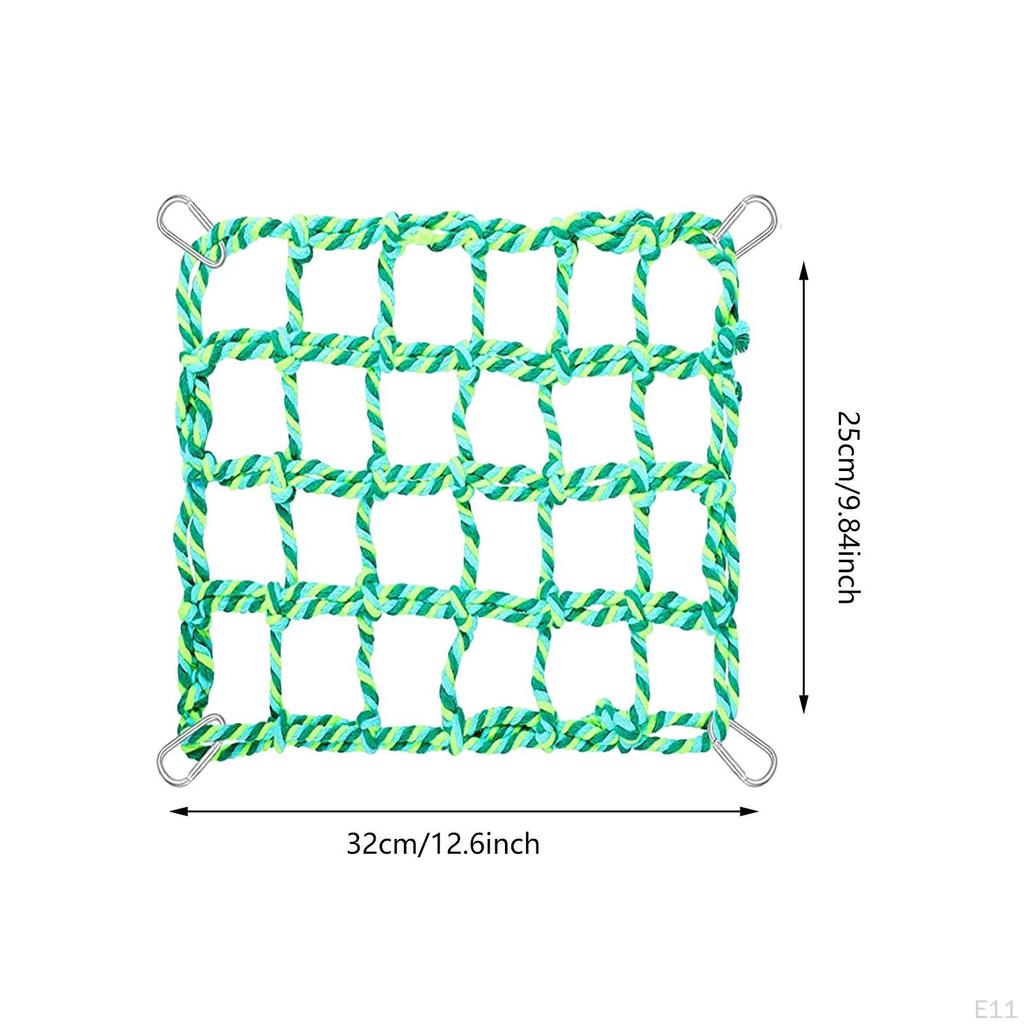 Bird Rope Net Pet Hanging Hammock,Activity Toy,Play,Bird Ladder Bridge Rat Climbing