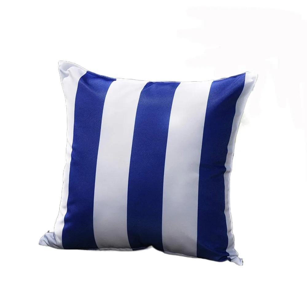 Colorful Waterproof Outdoor Cushion Cover Striped Durable Pillow Cover Modern Pillow Case Sofa