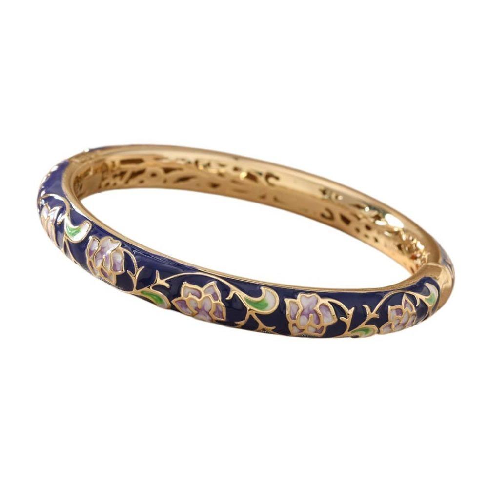 

Traditional Vintage Cloisonne Bangle Enamel Women s Hand Bracelet Jewelry Gifts StyleB