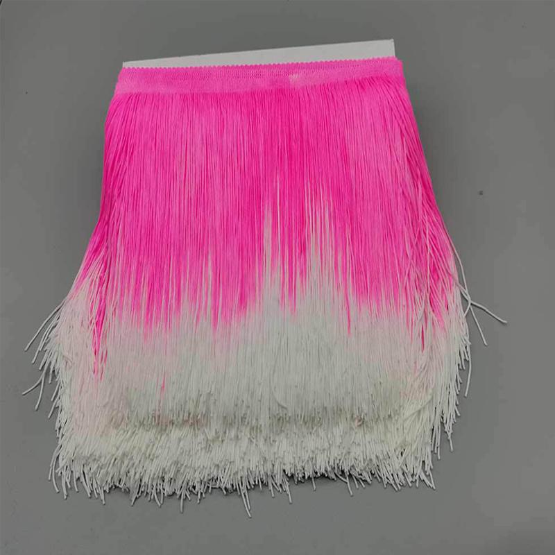 

1 ярд 20 см полиэстер градиент цвета длинная кисточка бахрома сделай сам платье для латинских танцев сценическая одежда аксессуары кружевная отделка лента