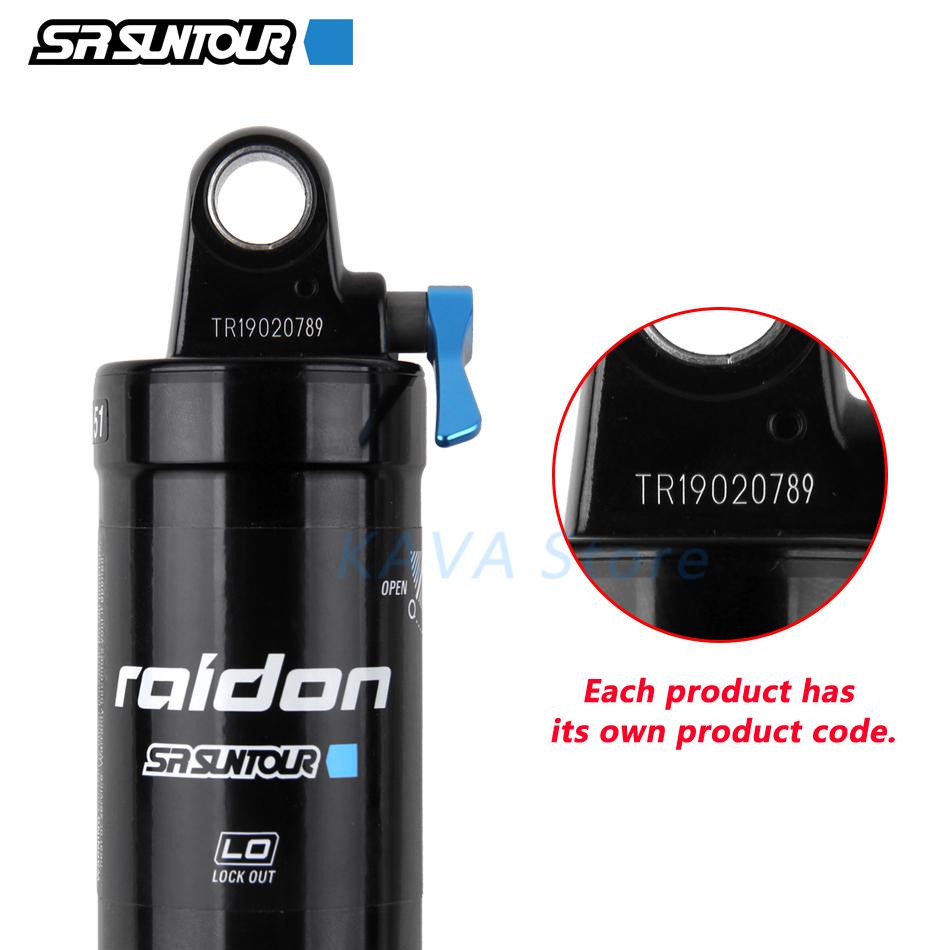 SR SUNTOUR 165mm Shocks baicycle 165/190/200mm Rebound Pressure BMX Mountain Bike XC Air Suspension Absorber Lighter to DNM