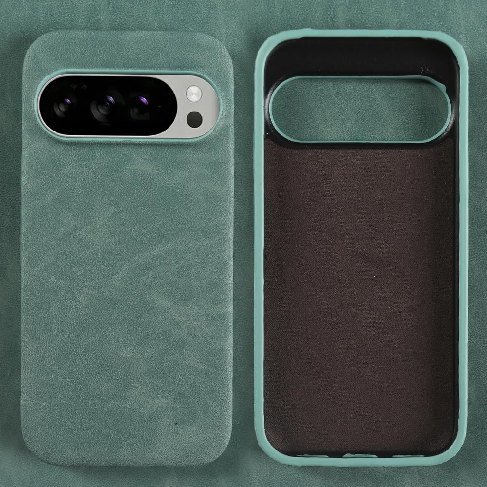 Fashion Solid Color Leather Case For Google Pixel 10 9 Pro XL 8 8A 7 7A 6 6A Pro Luxury Shockproof Armor Hard Back Cover Funda