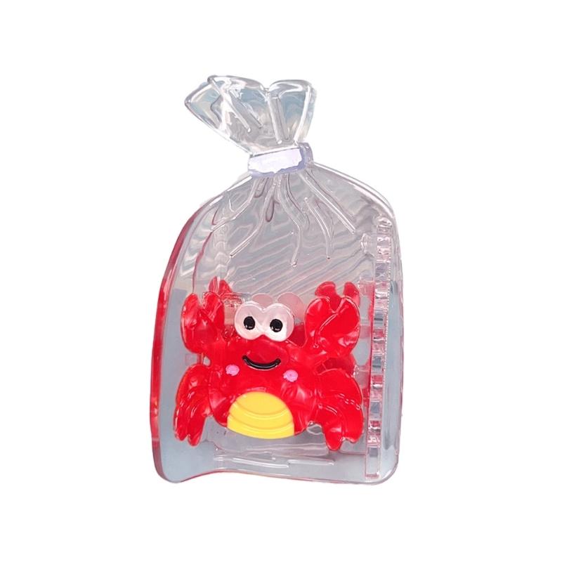 

Unique Ocean Themed Hair Clip With Floating Bottle Crab Starfishs Design Practical Acetate Hair Accessory For Women Girls