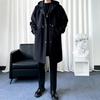 ROMON Men's Hooded Mid-Length Trench Coat