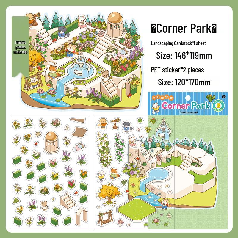 Infeel.Me 2.5D Scenery Stickers - 6th Edition Student Miniature Decoration Stickers