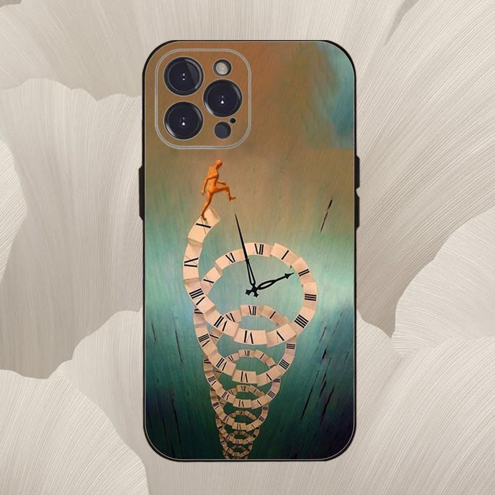 

Часы Чехол для телефона для iPhone 16, se4, 15, 14, 13, 12, 11, Pro, X, XS, Max, XR, Plus, Mini Мягкий черный чехол iPhone14ProMax