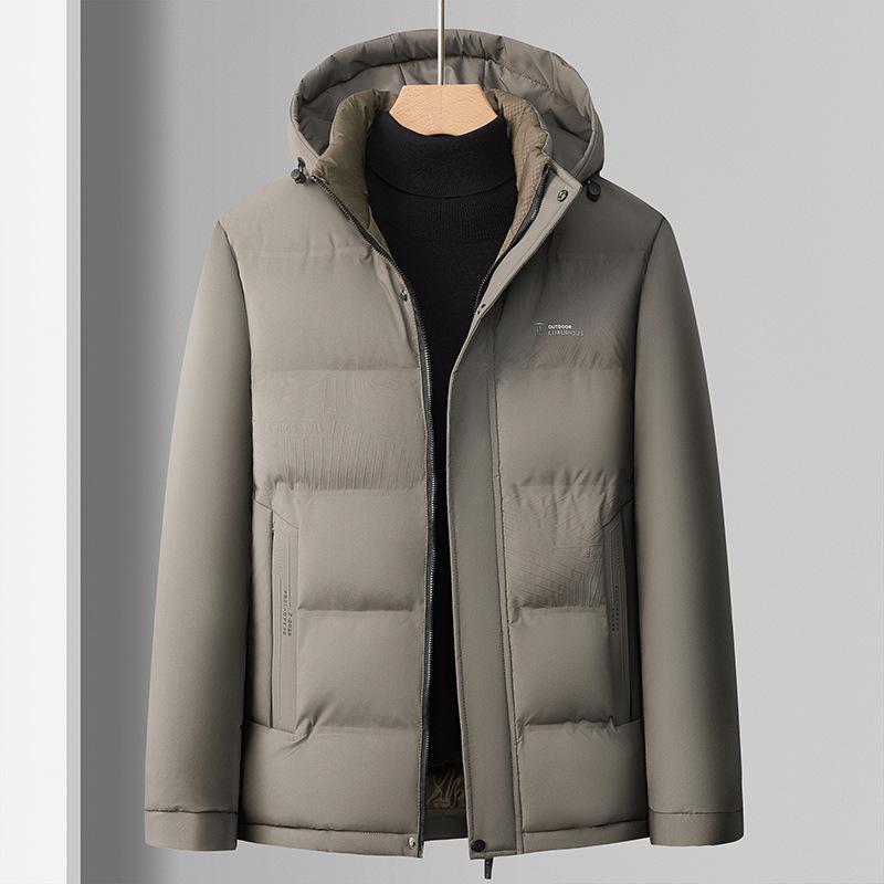 Men's Winter Warm Quilted Hooded Jackets Casual Windproof Padded Coat Thicken Parka Jacket for Men Full Zip Windbreaker Insulated Jackets with Hood