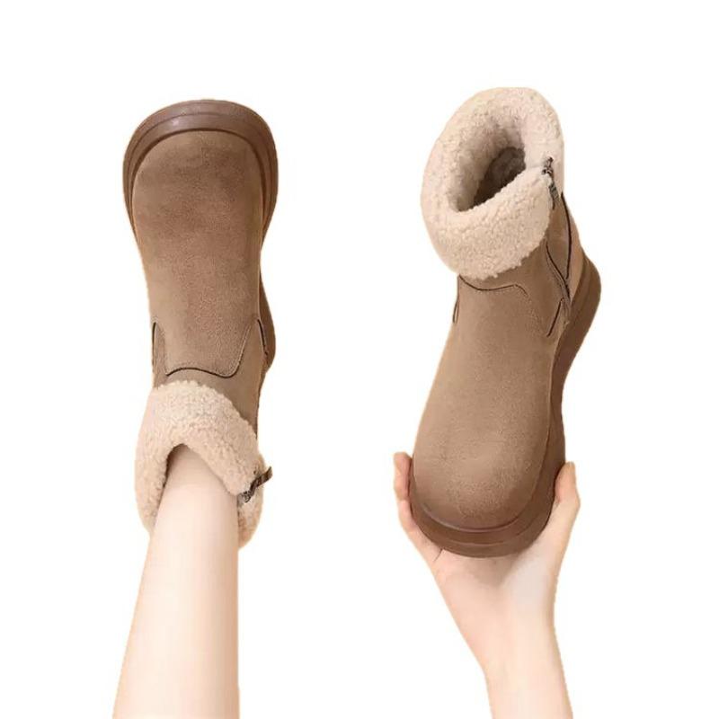 Neue Herbst- und Winter-Schneestiefel, Fleece- und verdickte Schuhe, Rutschfeste Schuhe, Stiefeletten für Damen