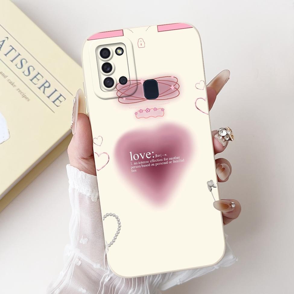 For Samsung A21s Case A217F Silicone Cute Fashion Butterfly Love Painted Cover For Samsung A21s Galaxy A21s Phone Case SM-A217M