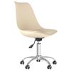 Dining Room Chairs 2 Pcs Swivel Cream Fabric