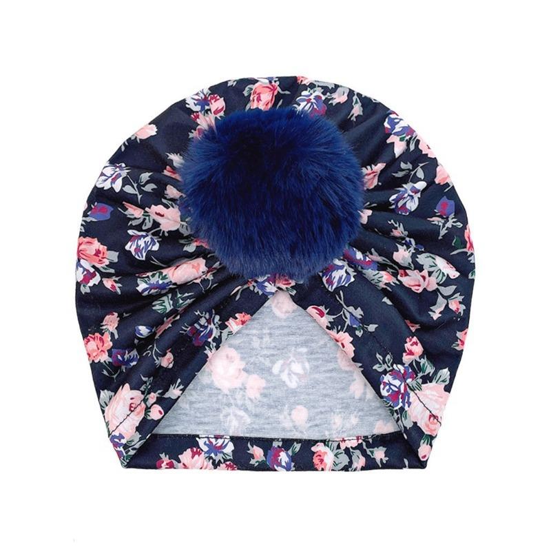 New children's printed hat, baby warm and breathable headscarf hat, thin baby fetal hat