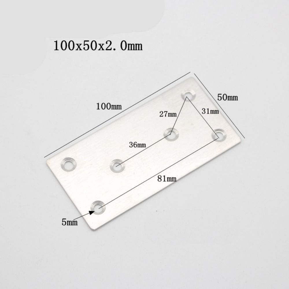 10Pcs/set Stainless Steel Flat Angle Metal Bracket Stand Supporting Furniture Fittings Furniture Corner Connector