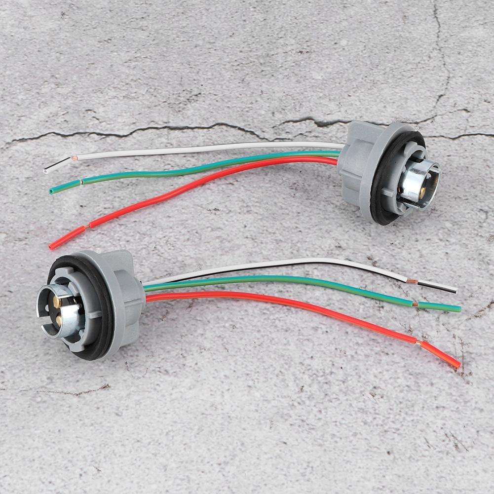 BAY15D 1157 Iron Core Lamp Holder Adapter Base Socket Connector Harness Plug for Brake Stop Turn Signal Light