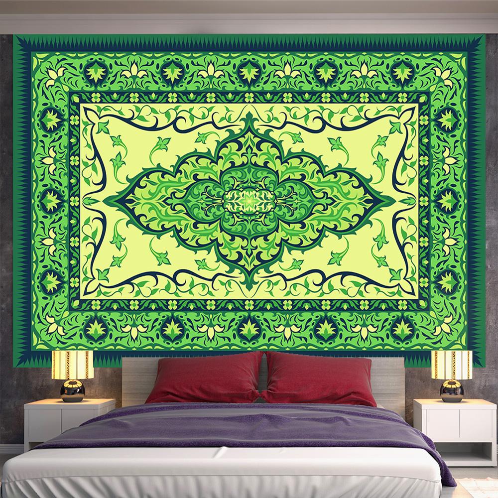 Mandala Mural Tapestry Wall Hanging Travel Mattress Bohemian Sleeping Mat Mandala Psychedelic Pattern Dormitory Decor