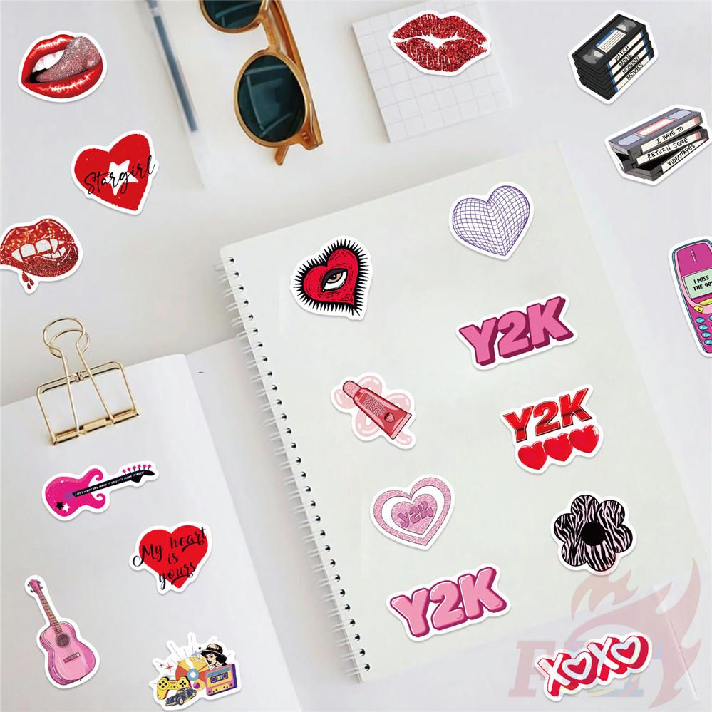 100 Adet/Set Downtown Y2K Kızları Sanat Serisi 01 Çıkartmaları Kendin Yap Moda Çıkartmaları